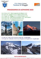 Alpinismo adulti + juniores - Progr. 2025 - Leggi